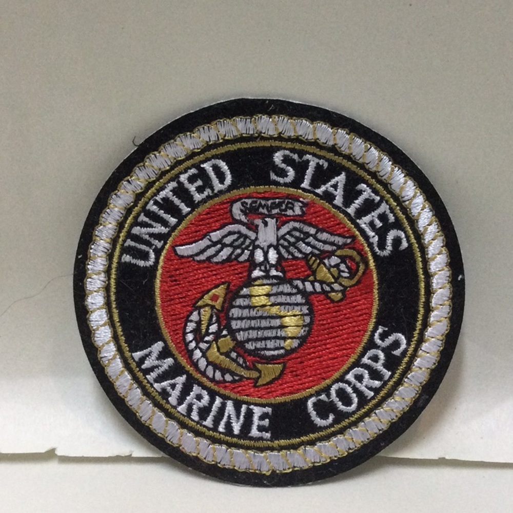 United States Marine Corps Embroidered Patch - Black & Red